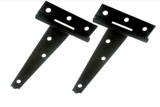 200 X 1 PAIR BLACK STEEL TEE HINGES