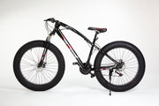 MOUNTAIN BIKE BICYCLE MEN/WOMEN FAT TIRE 26" WITH FRONT SUSPENSION - BLACK (04)