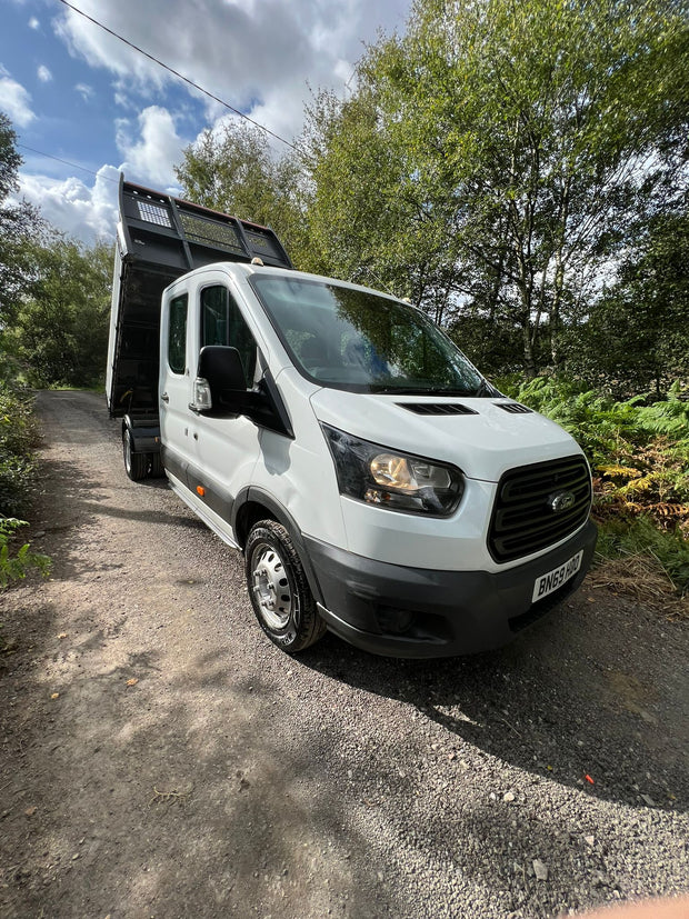 GREAT EXAMPLE FORD TRANSIT TIPPER 2020 DOUBLE CAB TWIN WHEEL EURO 6 ONLY 99K MILES