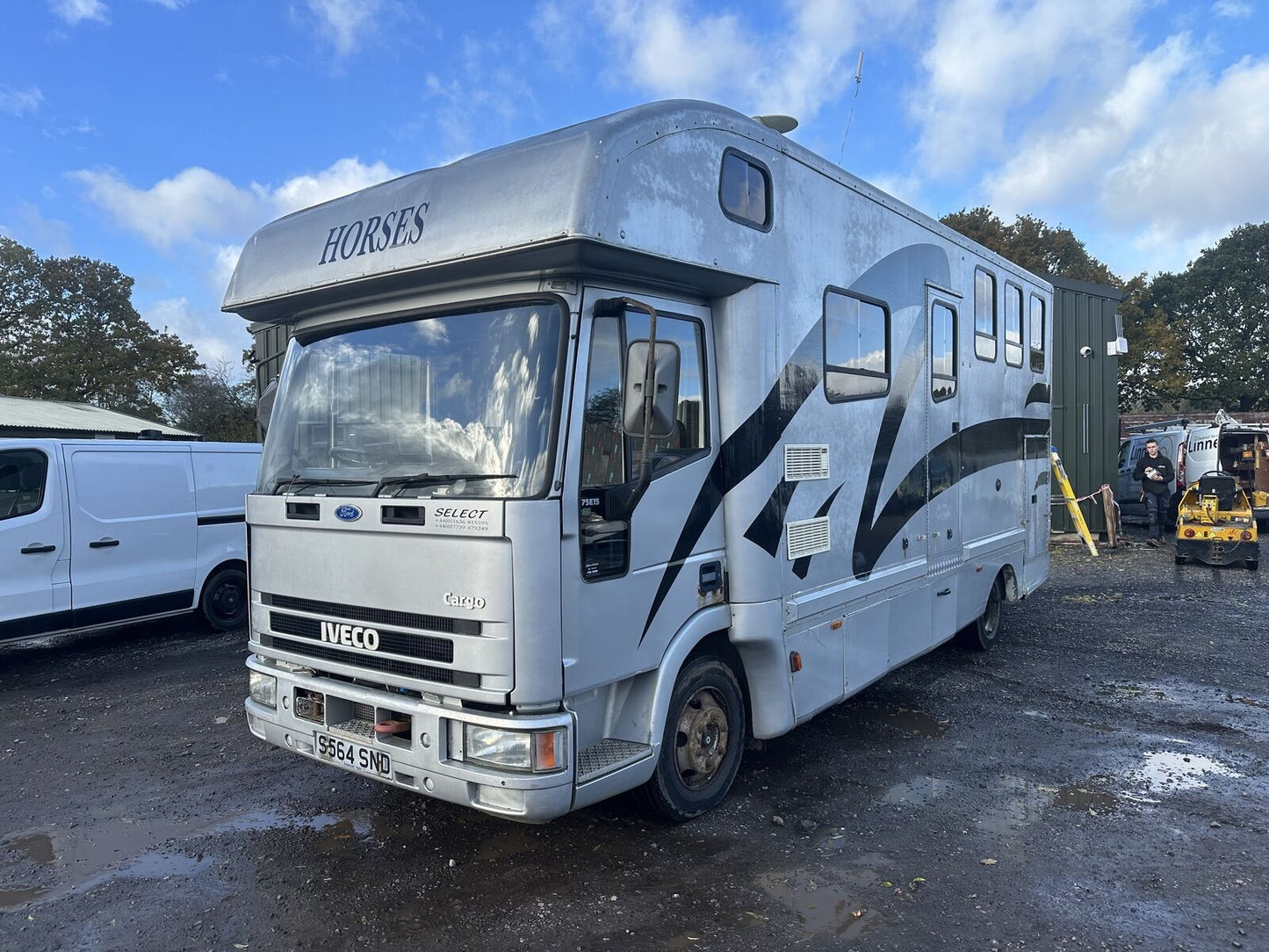 Bid on EQUESTRIAN HAVEN: 1998 IVECO-FORD 75E15 HORSEBOX CAMPER - NO VAT ON HAMMER- Buy &amp; Sell on Auction with EAMA Group