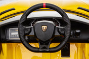 RIDE ON FULLY LICENCED LAMBORGHINI AVENTADOR SVJ HL328 WITH PARENTAL REMOTE CONTROL - YELLOW